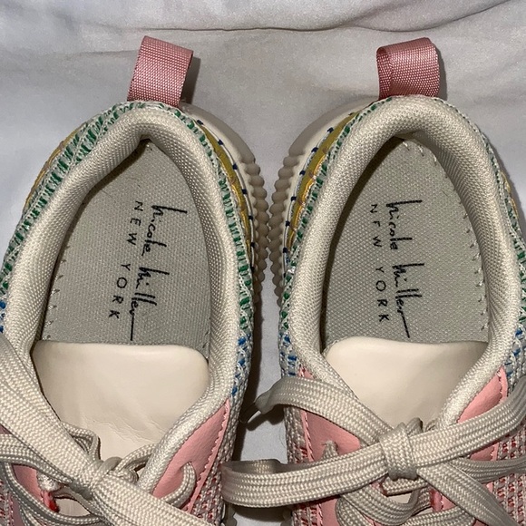 Nicole Miller Brita Multi Mixed Print Woven Color Platform Sneakers - Picture 7 of 11